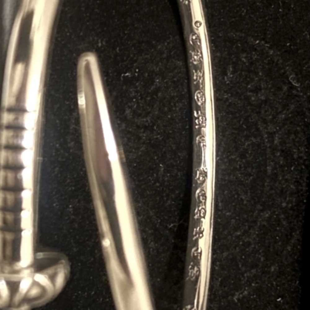 Chrome Hearts Silver Nail Bracelet one size fits all ADJ - Picture 7 of 8